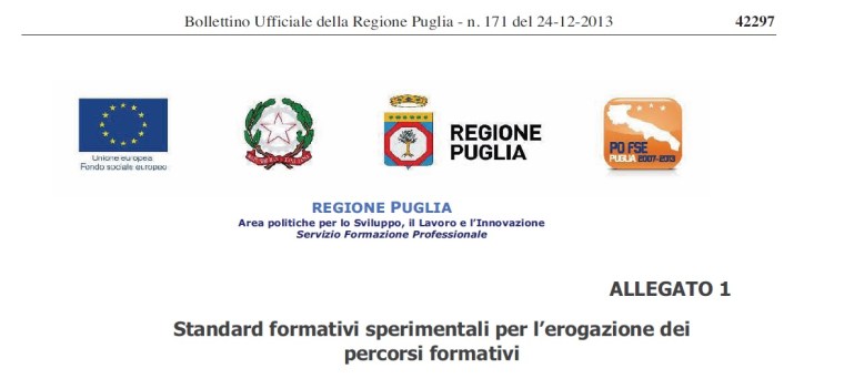 standard formativi regione puglia