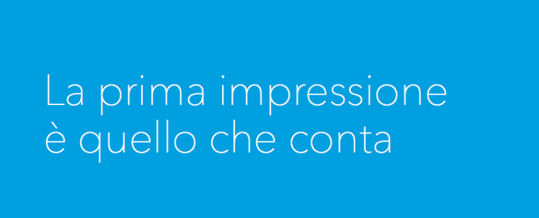 la prima impressione