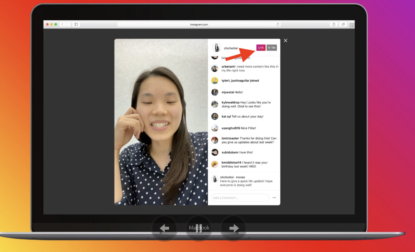 12 - guarda i live su Instagram sul Desktop