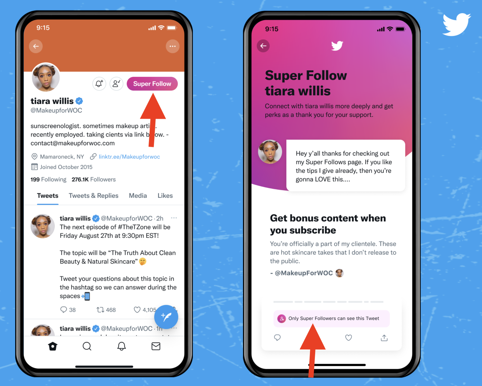 Scegli essere il superfollow di una star